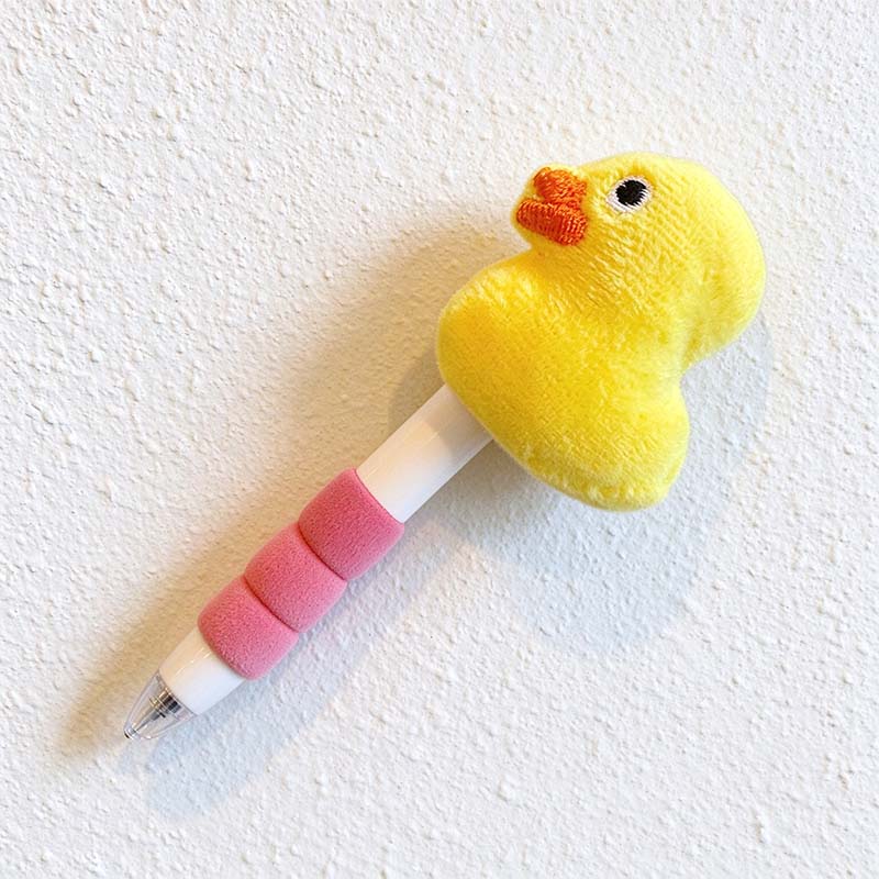 CouldNook Plush Animal Pen - Soft Character Top And Striped Grip