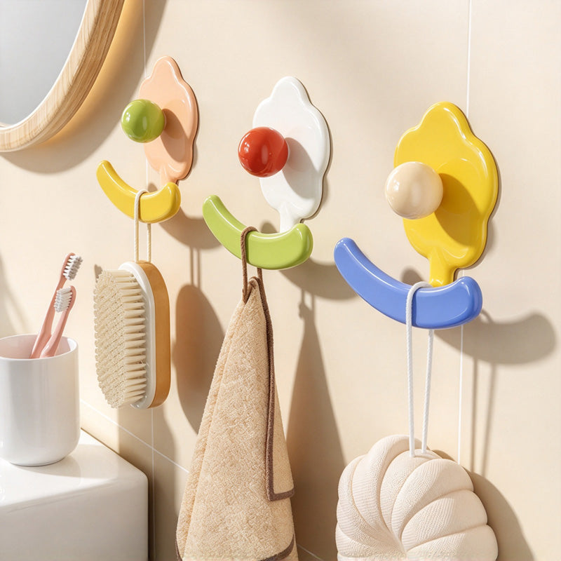 CouldNook Flower Adhesive Hook - Rounded Center and Curved Lower Bar
