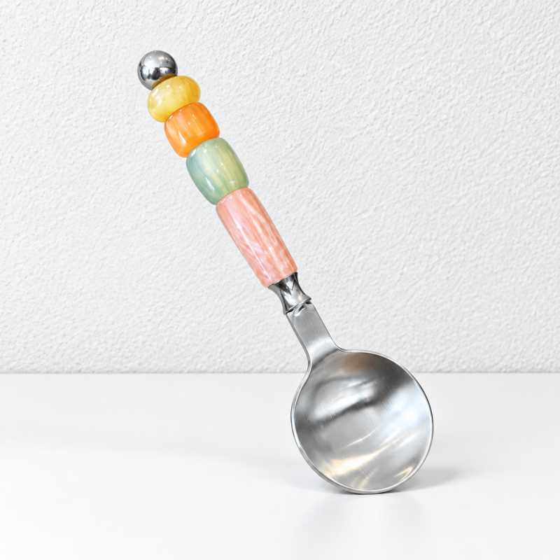 CouldNook Beaded Handle Flatware - Colorful Serving Collection Accent