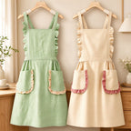 CouldNook Cotton Cooking Apron - Check and Stripe Styles
