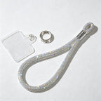 CouldNook Rhinestones Set Wrist Phone Strap with Closely Set Reflective Stones