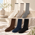 CouldNook Ribbed Calf Socks - Contrast Top Trim
