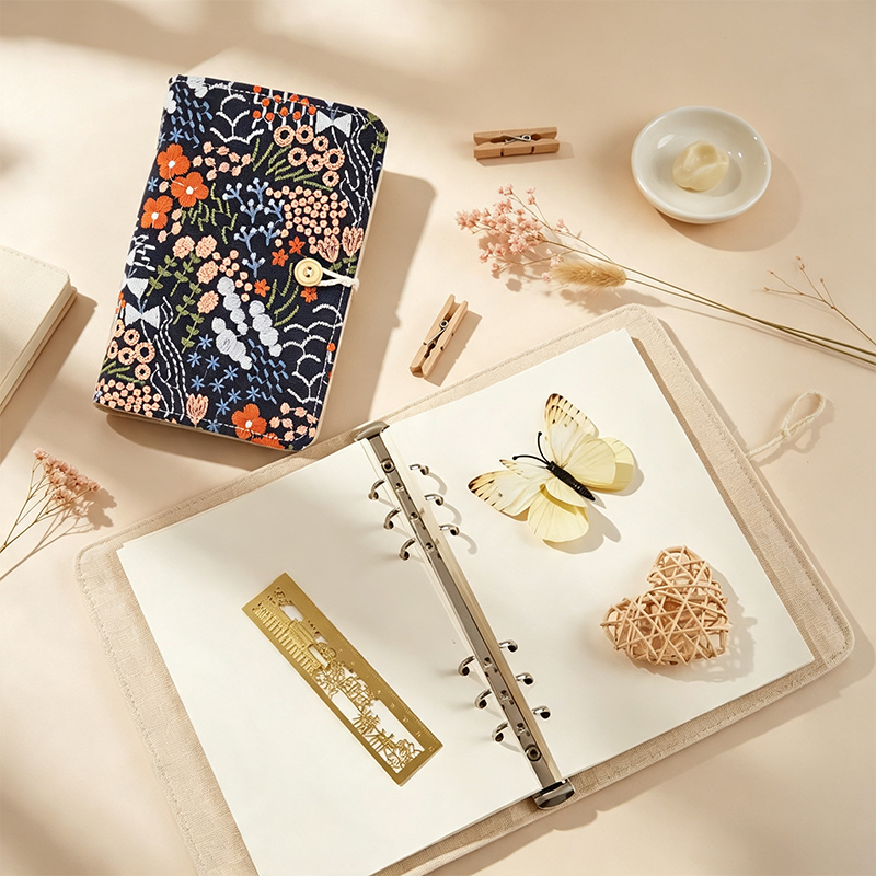 CouldNook Floral Ring Notebook - Everyday Desk Writing Companion