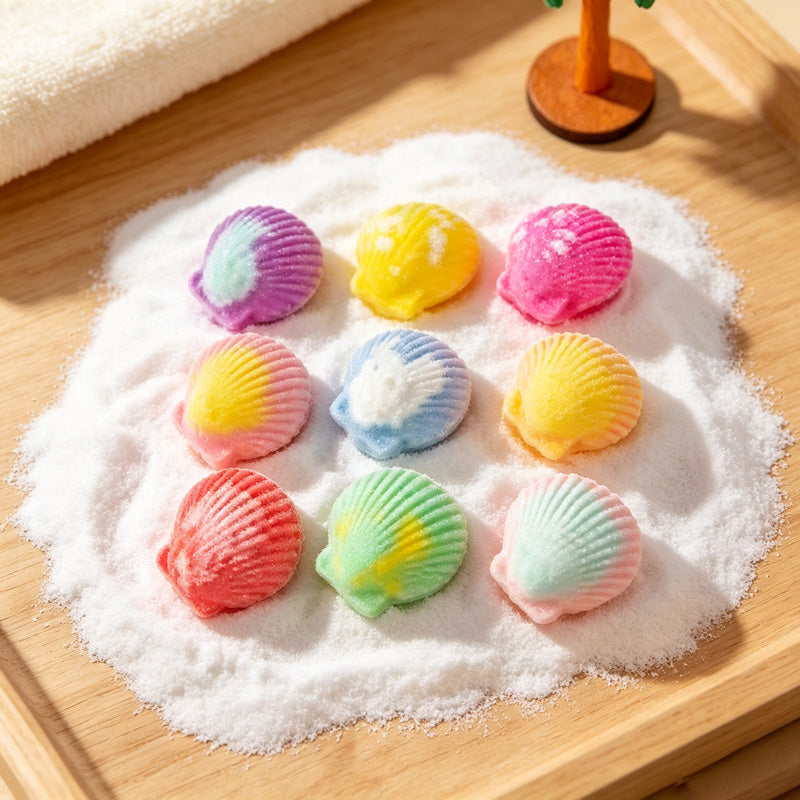 CouldNook Seashell Bath Bomb Set - Colorful Ocean Shapes
