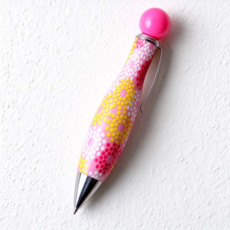 CouldNook Bowling Pin Ballpoint Pen - Patterned Barrel And Round Top