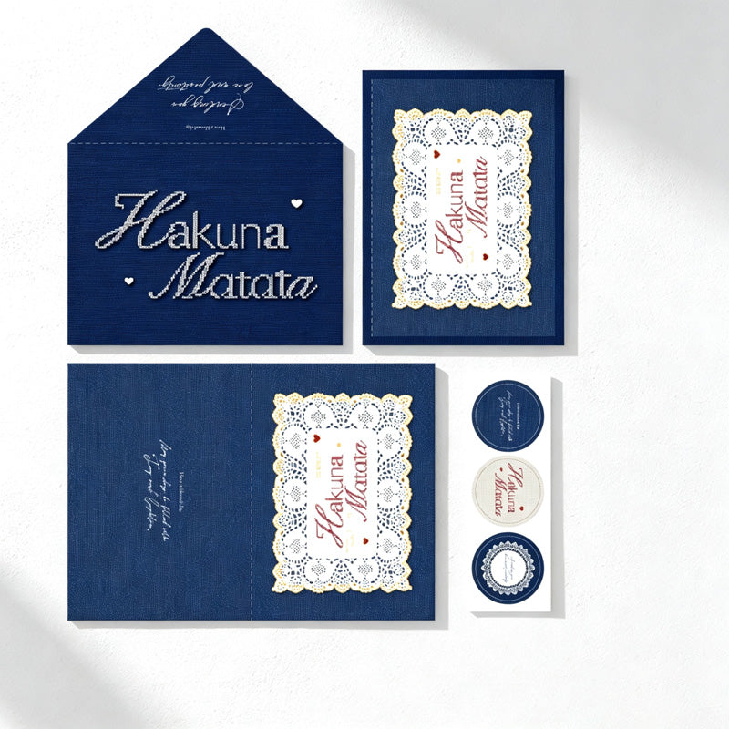 CouldNook Embossed Greeting Card Set - Lace Frame Messages