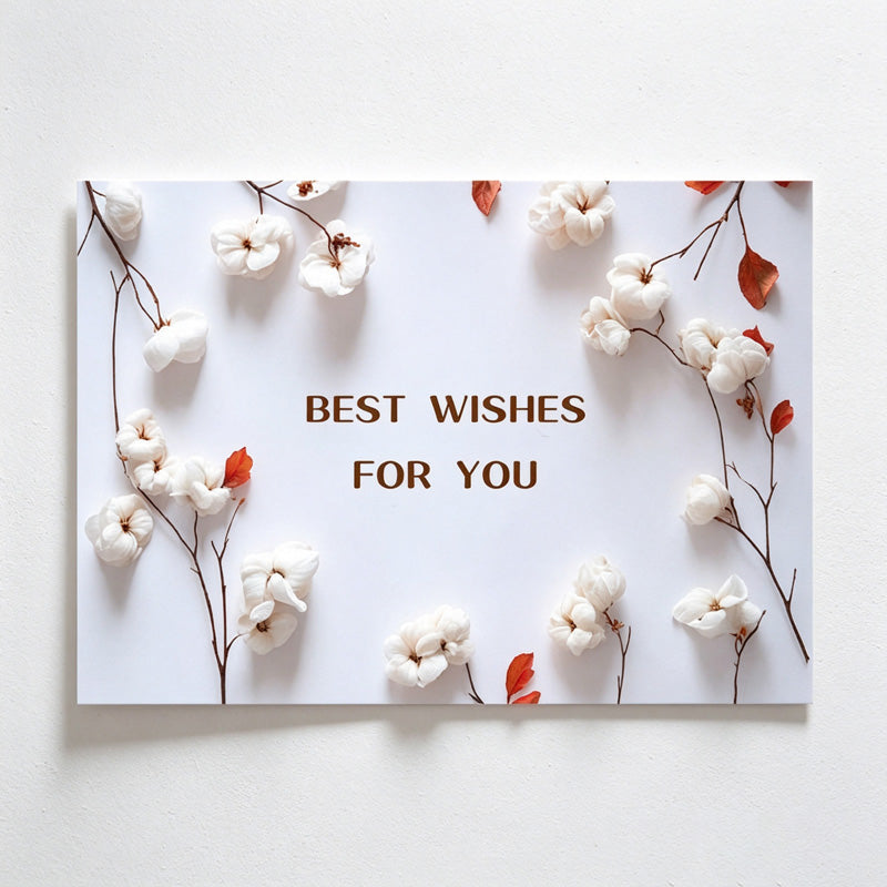 CouldNook Floral Greeting Card - Botanical Wishes Message Designs