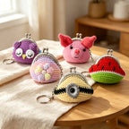 CouldNook Yarn Character Coin Purse - Metal Kiss-Lock Frame