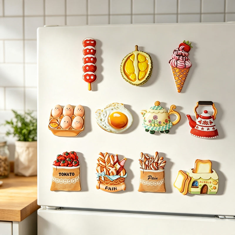 CouldNook 3D Miniature Egg Fridge Magnets - Lovely Kitchen Decor