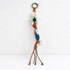 CouldNook Floral Beaded Charm - Twisted Cords and Loose Tassel Ends