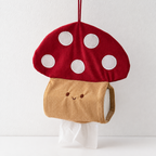 CouldNook Mushroom Corduroy Hanging Tissue Holder - Dispenser Opening