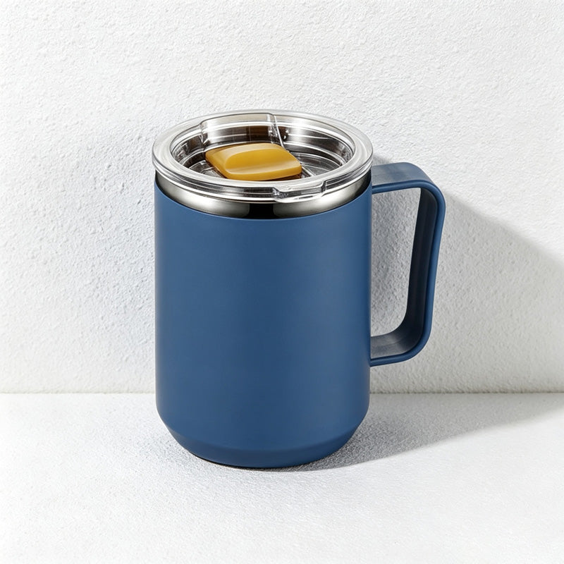 CouldNook Lidded Coffee Mug - Sliding Sip Cover and Side Handle