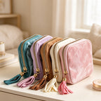 Velvet Jewelry Organizer with Six Inner Pockets