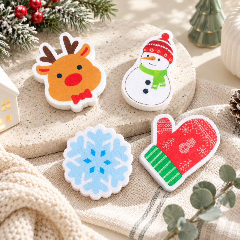 Christmas Dishwashing Sponges in Four Festive Shapes