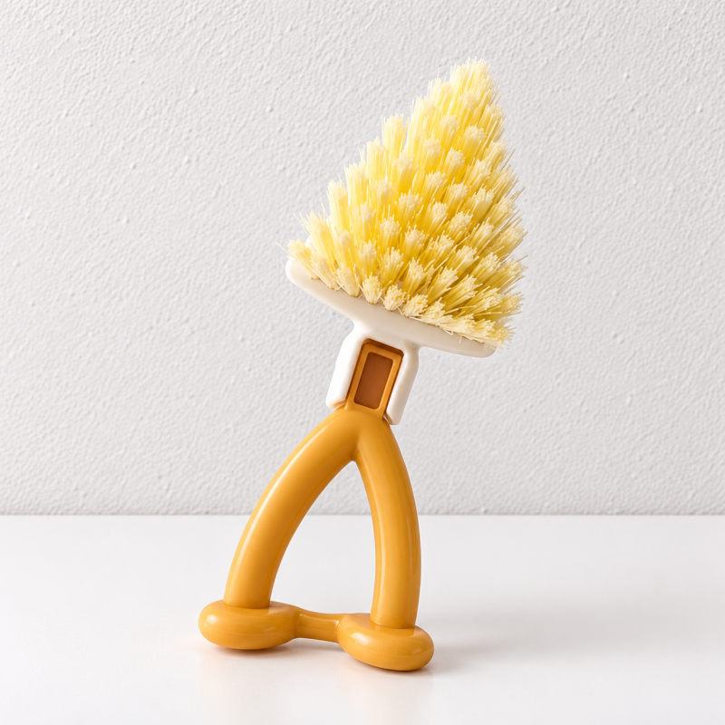 CouldNook Triangular Cleaning Brush - Folding Handle And Pointed Bristle Head