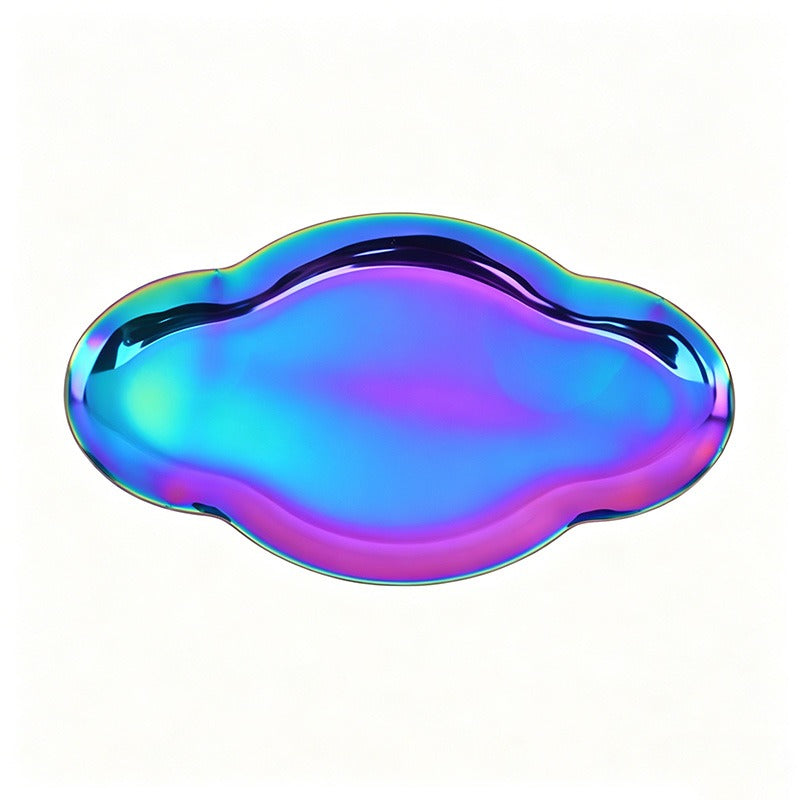 Cloud Shape Stainless Steel Plates - Irregular Cosmetic Tray Jewelry Dish