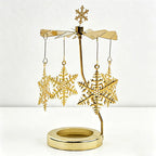 Rotating Carousel Candle Holder Candle Making Kits - Golden Spinning Tealight Carousel