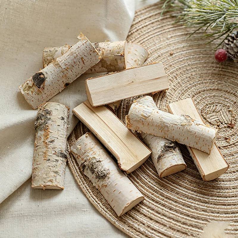 0.79 Inches Birch Wood Slices Wall Decor - Christmas Natural Craft Ornaments(50PCS)