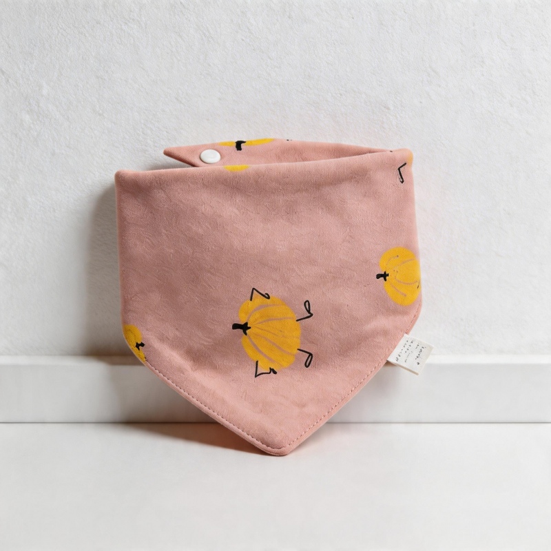 CouldNook Premium Cotton Baby Bandana Bibs - Pumpkin Moon Soft Series (5-Pack)