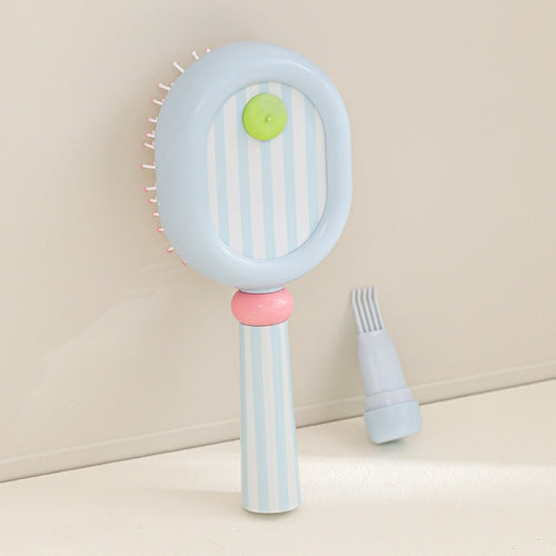 CouldNook Aesthetic Pastel Cushion Hairbrush - Built-In Cleaning Tool