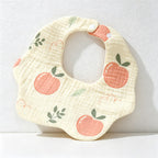 CouldNook Premium Muslin Cotton Baby Bib - Reversible 6-Layer Petal Drool Apron（Set of 10）
