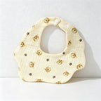 CouldNook Premium Muslin Cotton Baby Bib - Reversible 6-Layer Petal Drool Apron（Set of 10）
