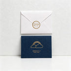 Vintage Gold Foil Flocked Paper Greeting Card Sets with Envelope & Seal, 6 Assorted Designs