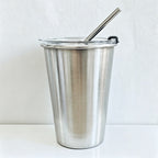 CouldNook 17oz Rhinestone Tumbler-Stainless Steel Insulated Straight Body Cup with Straw