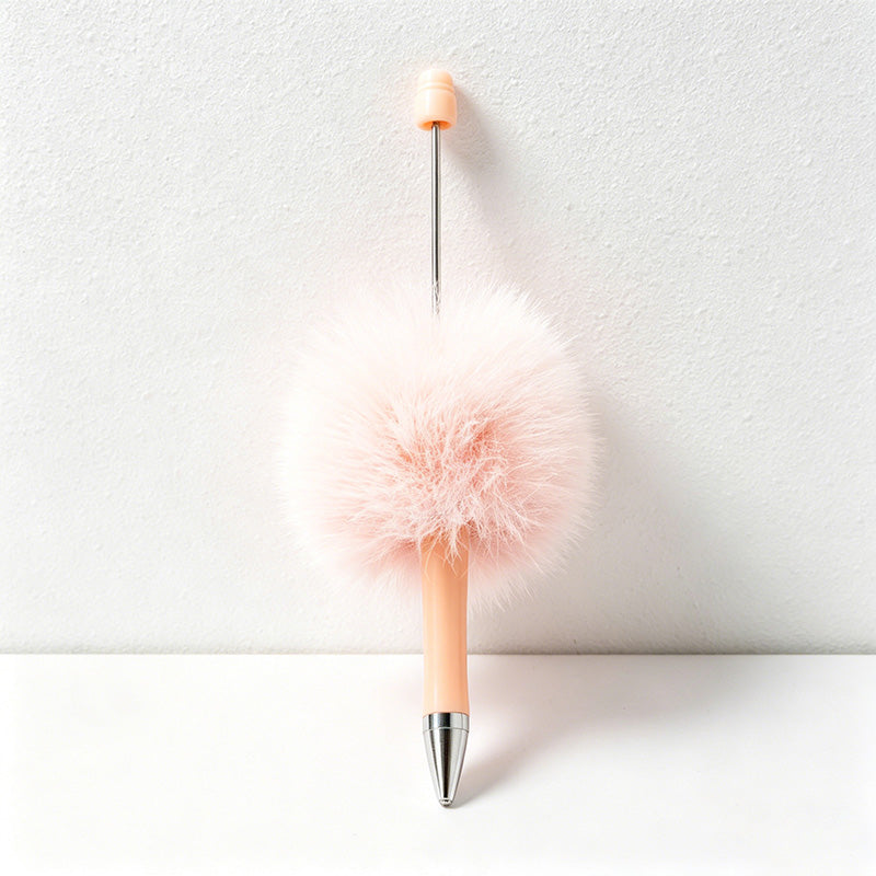CouldNook Pen-Cute Pom Pom Beaded Ballpoint Pen DIY Creative Plush Ballpoint Pen for Gift & Office