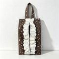 CouldNook Floral Lace Fabric Tissue Bag - Soft Portable Storage Pouch