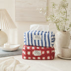 CouldNook Red Waffle Tissue Bag - Aesthetic Festive Storage Case