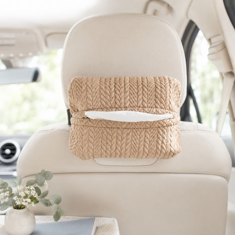 CouldNook Canvas Car Tissue Case - Aesthetic Minimalist Storage Bag