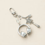 CouldNook Headphone Music Keychain - Star and Instrument Charms