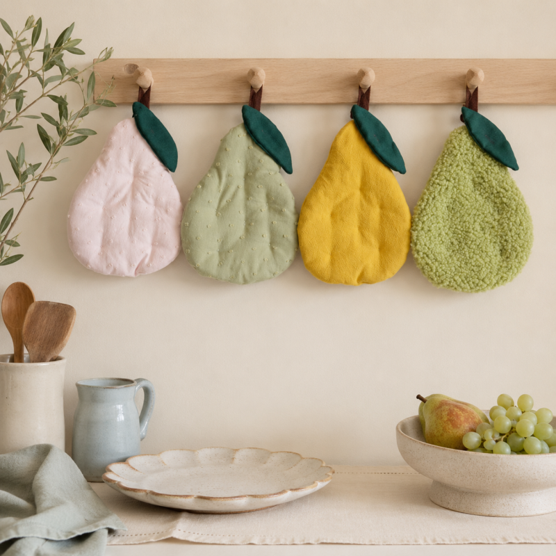 CouldNook Pear Shaped Coaster - Aesthetic Fabric Accessory Mat