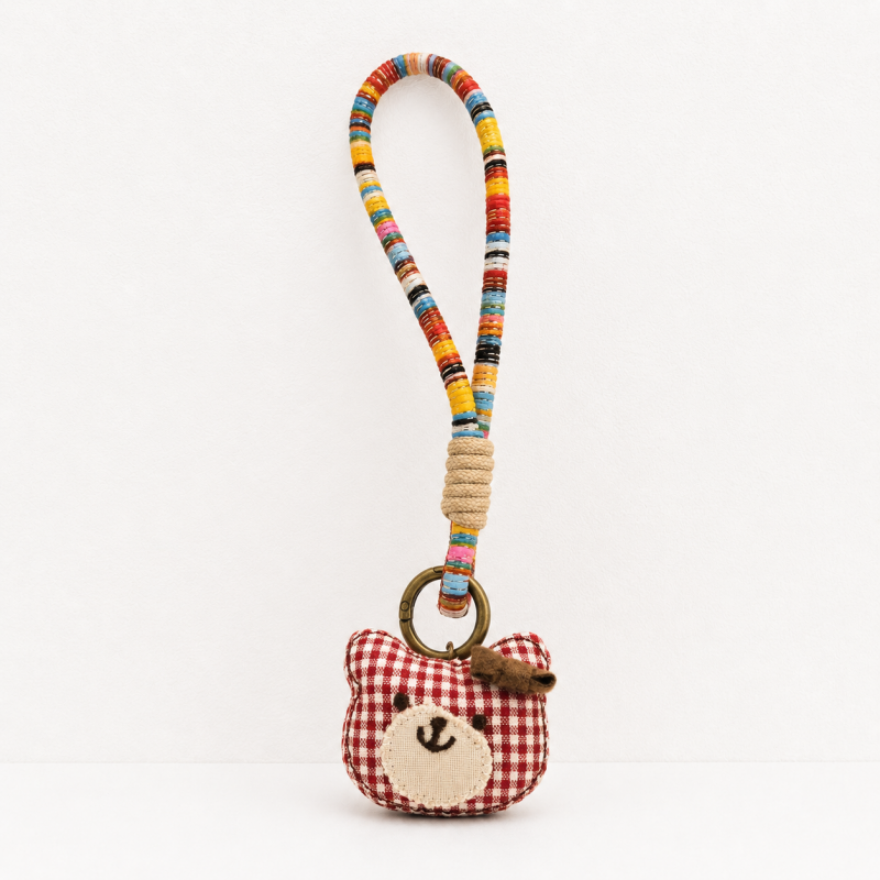CouldNook Vintage Duck Fabric Charm - Aesthetic Artisan Bag Pendant