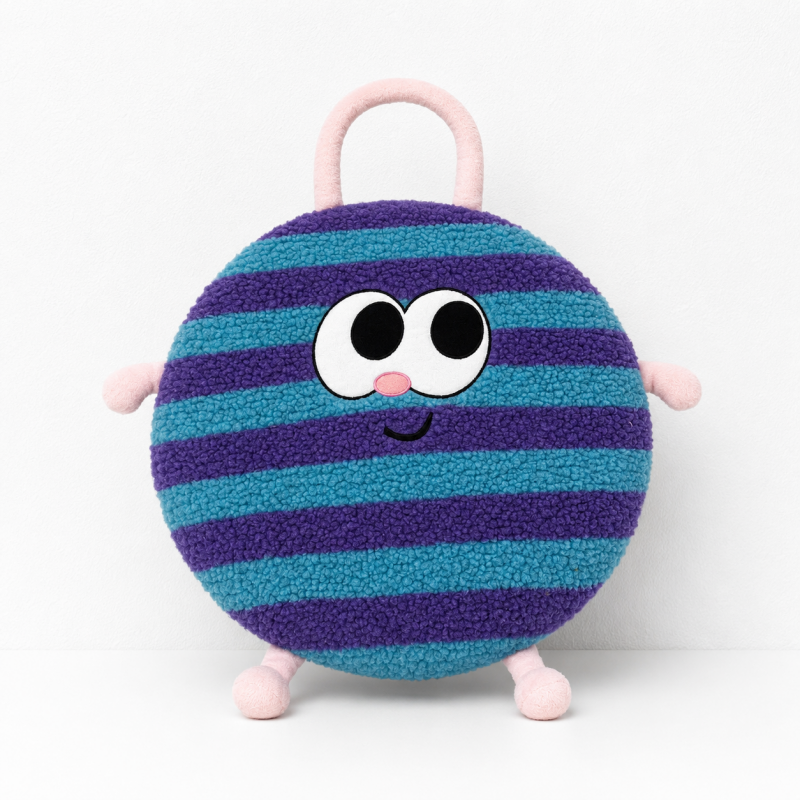 CouldNook Memory Foam Round Seat Cushion - Removable Striped Chair Pad