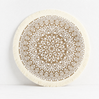 CouldNook Round Burlap Placemat - Fringed Tassel Table Pad