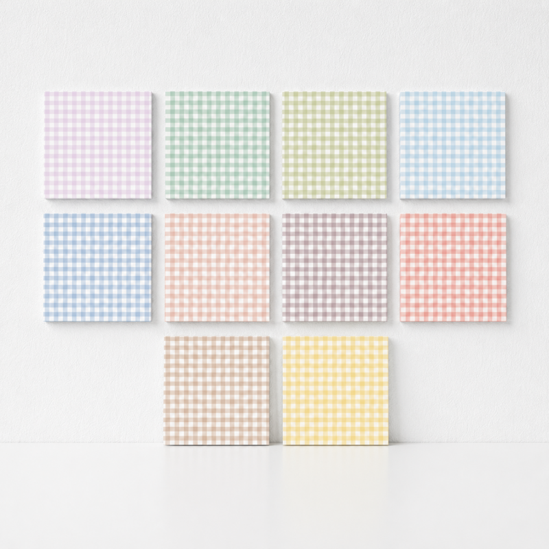 CouldNook Plaid Memo Paper - Aesthetic Fresh Grid Stationery