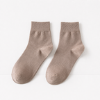 CouldNook Cozy Solid Mid Crew Socks - Soft Everyday Basic