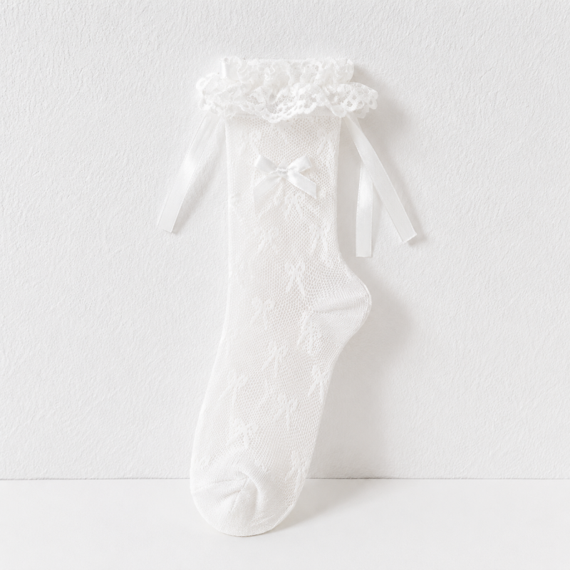CouldNook Corset Lace Up Mesh Socks - Statement Shoe Accent