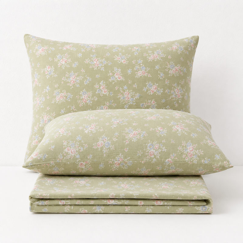 CouldNook Floral Print Pillowcase 2PCS Set - Soft Washed Bedding