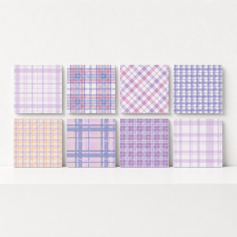 CouldNook Plaid Memo Paper - Aesthetic Fresh Grid Stationery