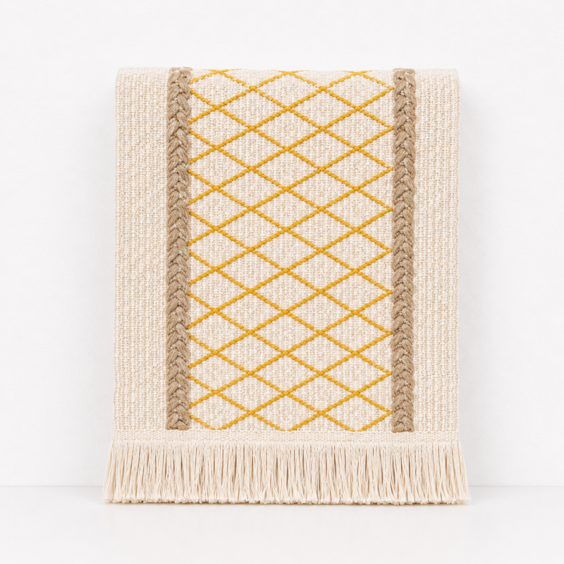 CouldNook Linen Cotton Table Runner - Boho Striped Tassel Decor