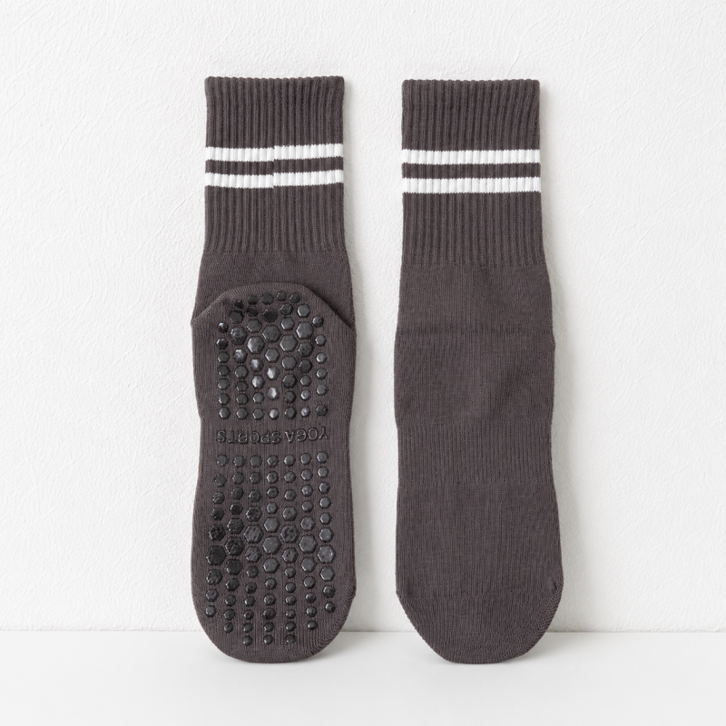 CouldNook Grip Striped Crew Socks - Home Studio Accent