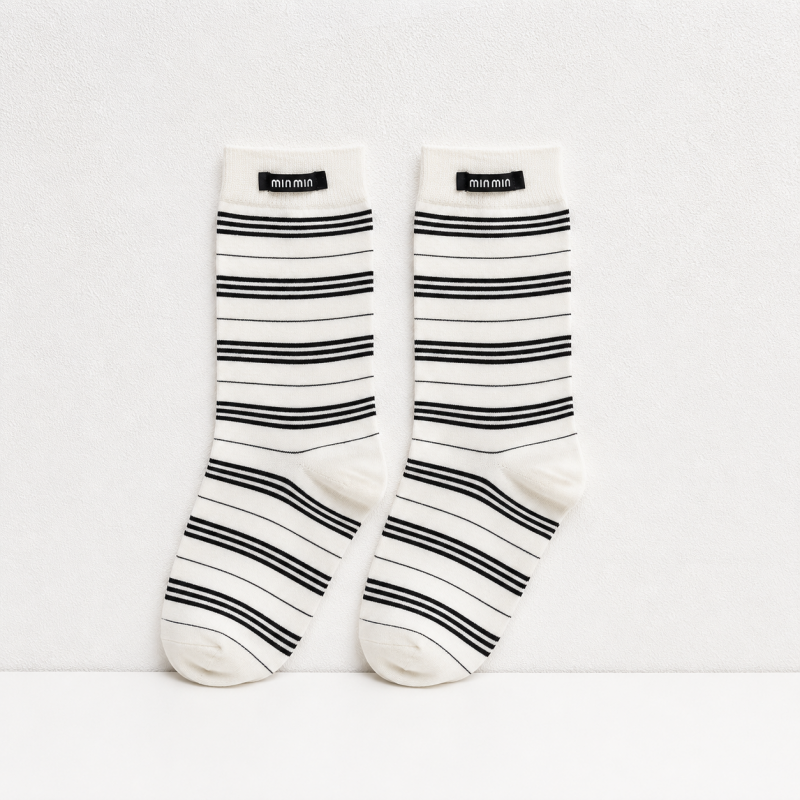 CouldNook Cozy Mixed Detail Crew Socks - Giftable Drawer Accent