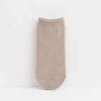 CouldNook Cozy Solid Ribbed Knit Ankle Socks - Everyday Drawer Basic