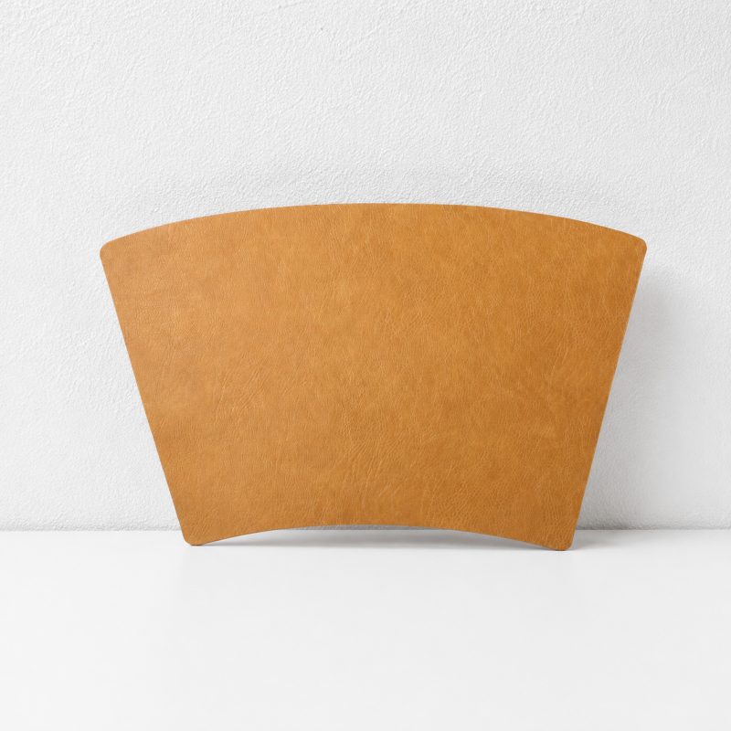 CouldNook Fan-shaped PU Leather Placemat  - Waterproof Table Mat