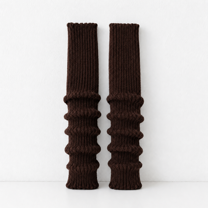 CouldNook 50CM Ribbed Slouch Leg Warmer Socks - Cozy Layering Accent