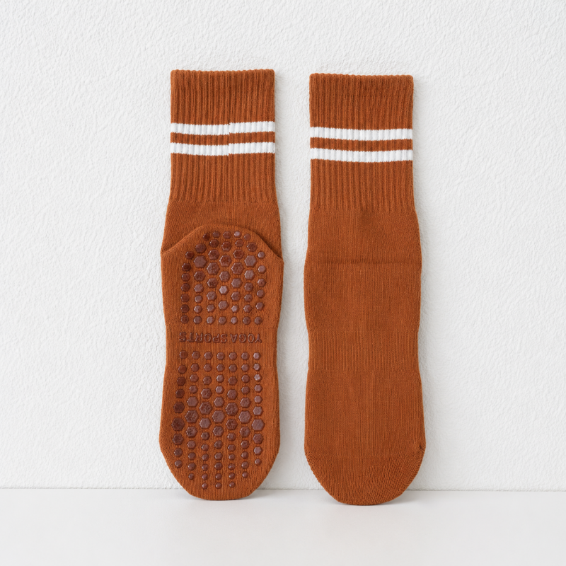 CouldNook Grip Striped Crew Socks - Home Studio Accent