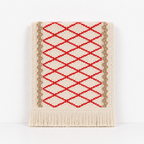 CouldNook Linen Cotton Table Runner - Boho Striped Tassel Decor